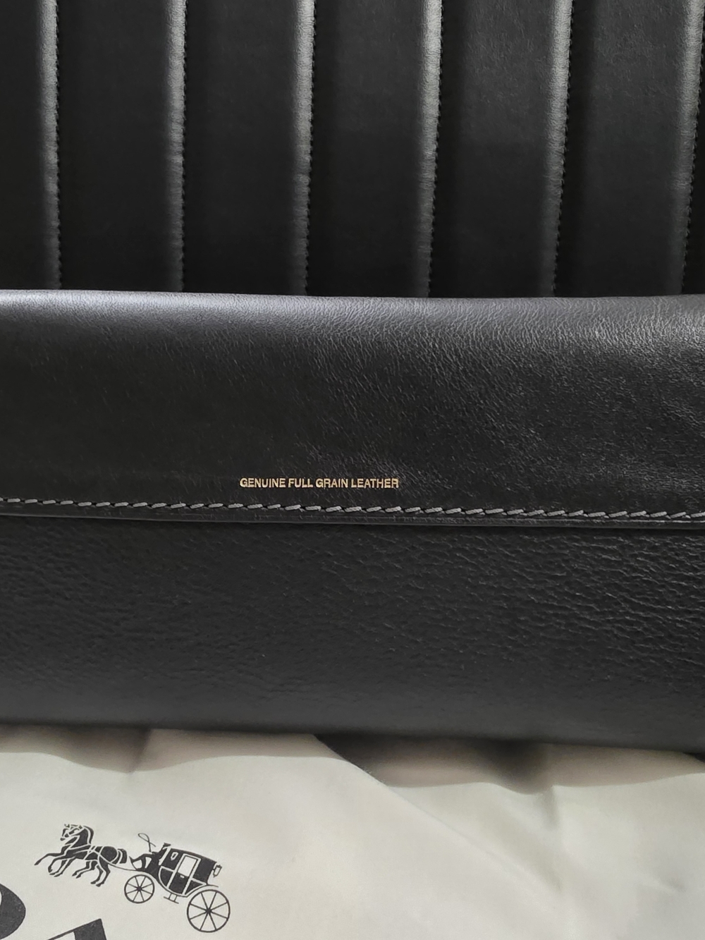 COACH Black Leather Chain-Handle Shoulder Bag - Picture 3 of 10